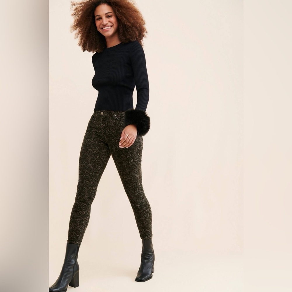 AG Jeans The Stevie Velvet High-Rise Skinny Jeans